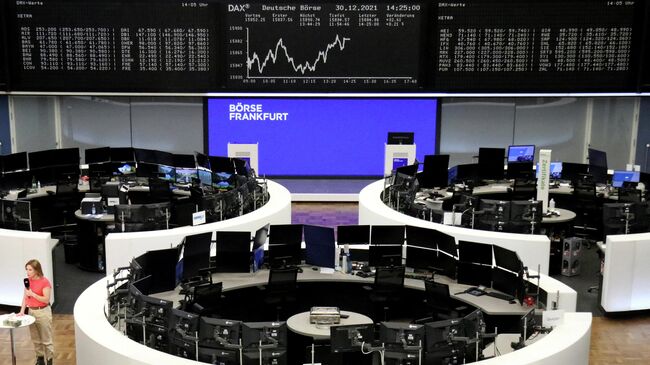 График индекса DAX на фондовой бирже во Франкфурте, Германия