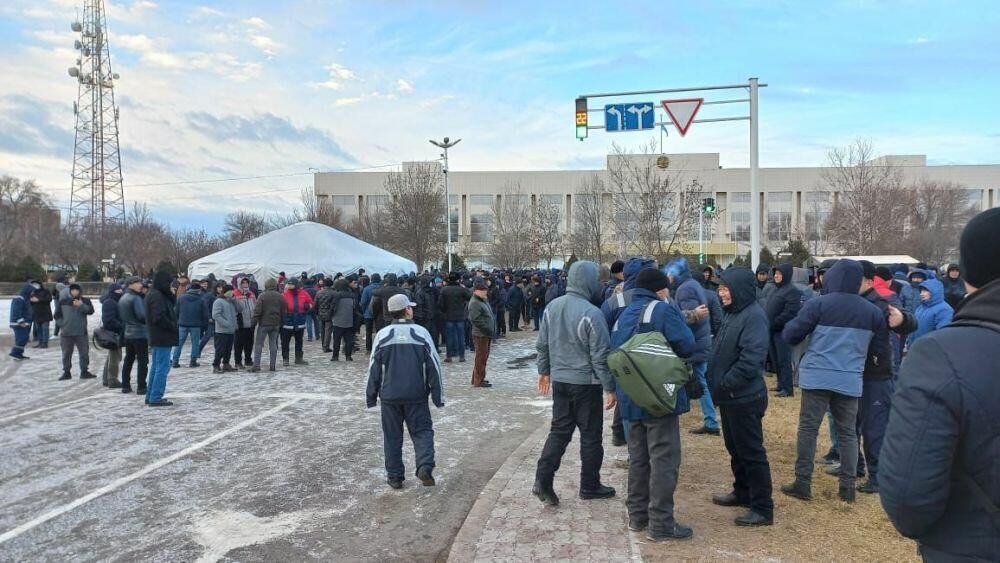 Митинг против повышения цен на газ в Актау, Казахстан - РИА Новости, 1920, 04.01.2022