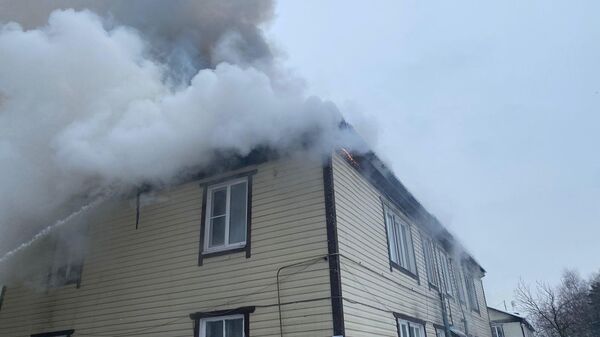 Пожар в деревянном жилом доме в городском округе Красногорск Московской области