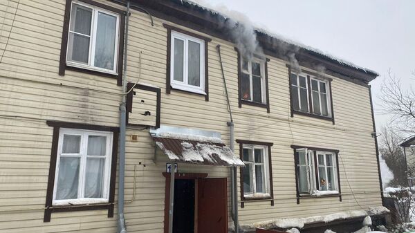 Пожар в деревянном жилом доме в городском округе Красногорск Московской области