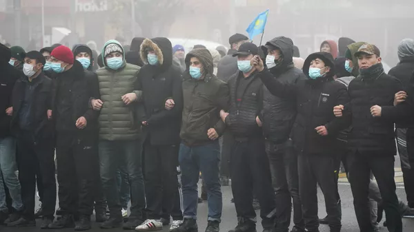 Διαδηλωτές στο Αλμάτι του Καζακστάν