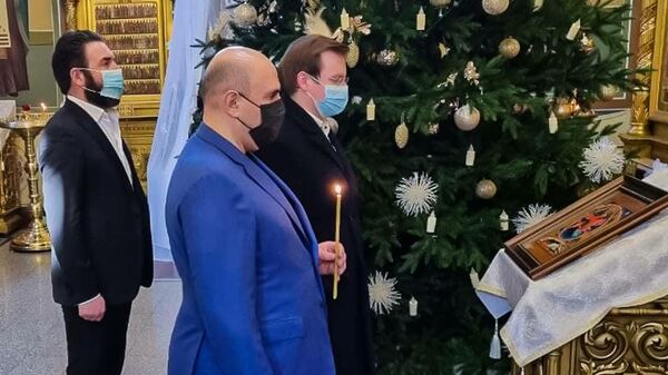 Премьер-министр России Михаил Мишустин в канун Рождества посетил один из храмов Русской православной церкви