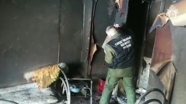 Пожар в пансионате Золотой век в Кемеровской области