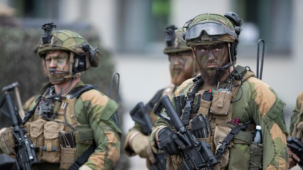 Норвежские военнослужащие на базе НАТО в городе Рукла, Латвия