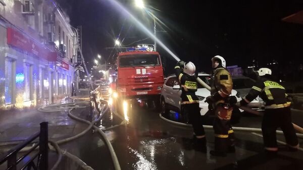 На месте пожара в многоквартирном доме на улице Киевская в Ялте