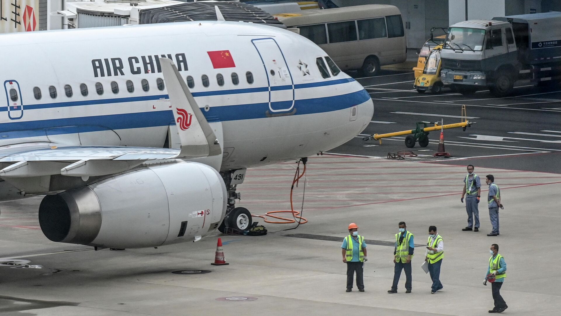 Самолет авиакомпании Air China в аэропорту Пудун, Шанхай  - РИА Новости, 1920, 11.01.2022