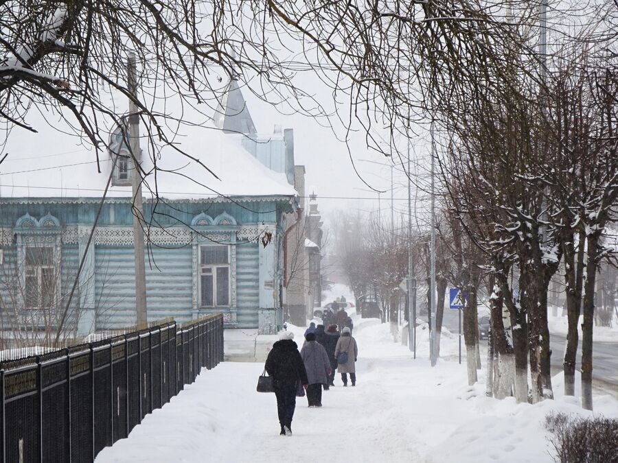 Судогда. Улица Ленина в снегу