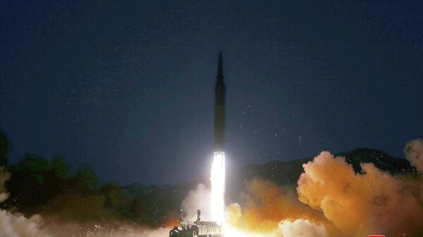 Испытание гиперзвуковой ракеты в КНДР