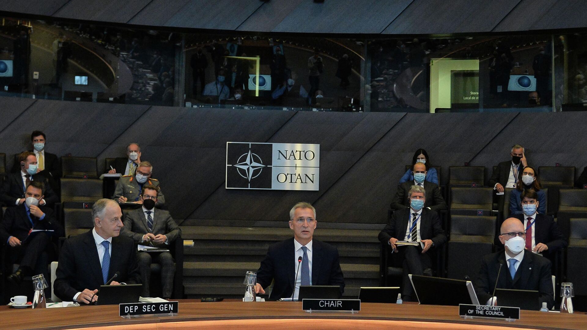 Генеральный секретарь НАТО Йенс Столтенберг на заседании Совета Россия - НАТО в Брюсселе - РИА Новости, 1920, 13.01.2022