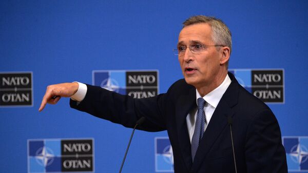 Генеральный секретарь НАТО Йенс Столтенберг на пресс-конференции после заседания Совета Россия — НАТО в Брюсселе