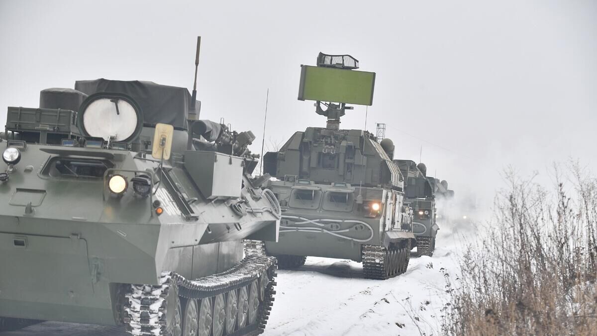 Тактико-специальное учение с военнослужащими зенитного ракетного полка Кантемировской танковой дивизии ЗВО в Подмосковье - РИА Новости, 1920, 12.01.2022