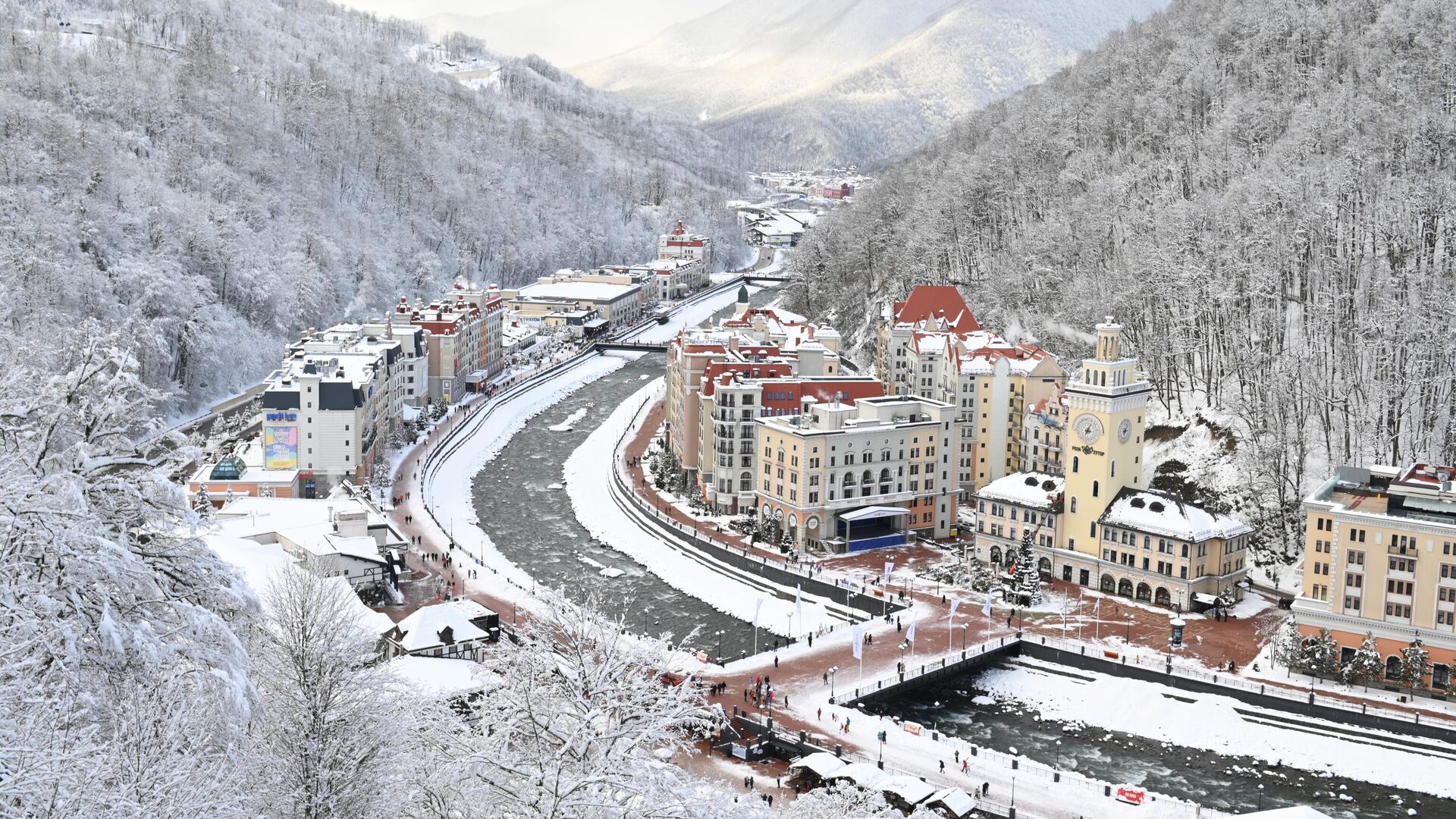 Поселок Роза Хутор - РИА Новости, 1920, 21.01.2024