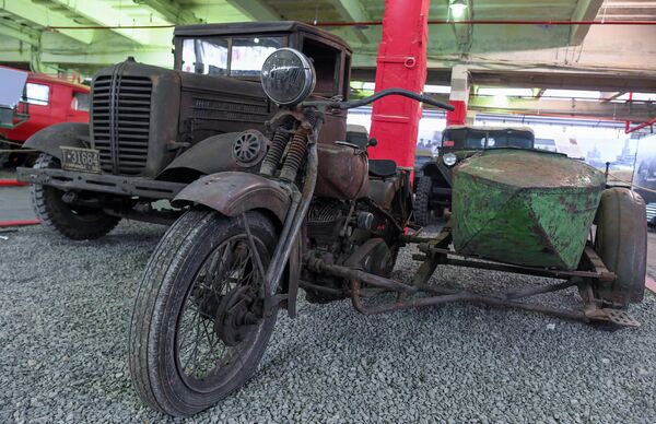 Японский тяжелый мотоцикл Rikuo Type 95 на выставке исторической военной техники Моторы войны в Москве