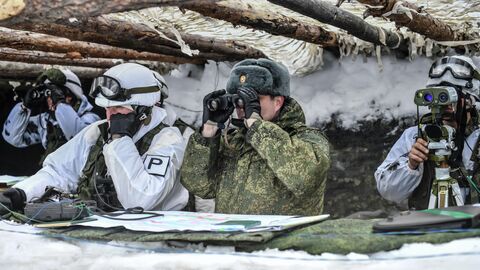Военнослужащие во время совместных военных учений Россия-Белоруссия на полигоне Мулино в Нижегородской области