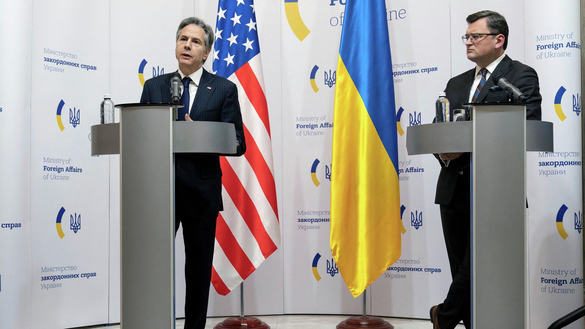 Государственный секретарь США Энтони Блинкен и министр иностранных дел Украины Дмитрий Кулеба - РИА Новости, 1920, 04.02.2022