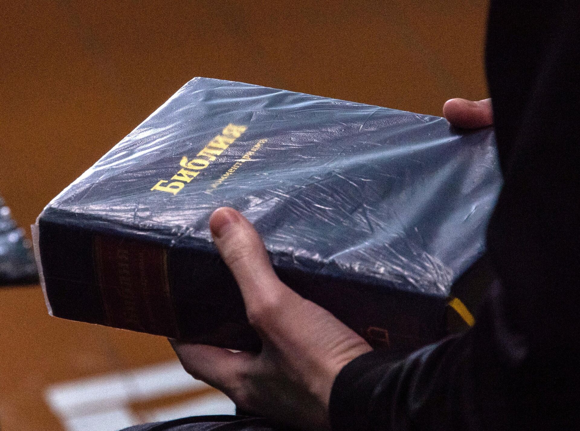 Библия в руках осужденного в колонии  - РИА Новости, 1920, 22.12.2025