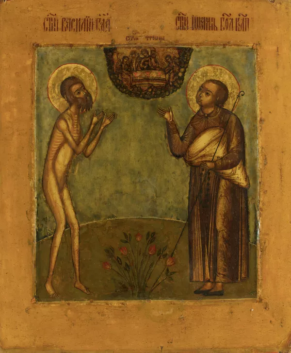 Икона Василий Блаженный и Иоанн Большой Колпак