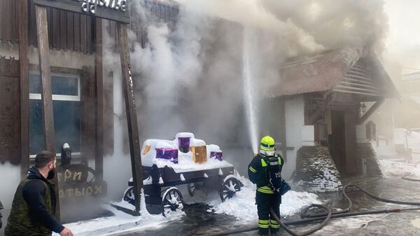Пожар в ресторане в поселке Андреевка, Солнечногорский городской округ