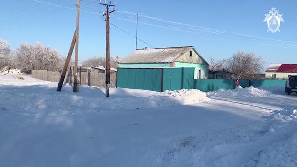 Дом в селе Юрьевка Омской области, где произошло убийство семьи из трех человек