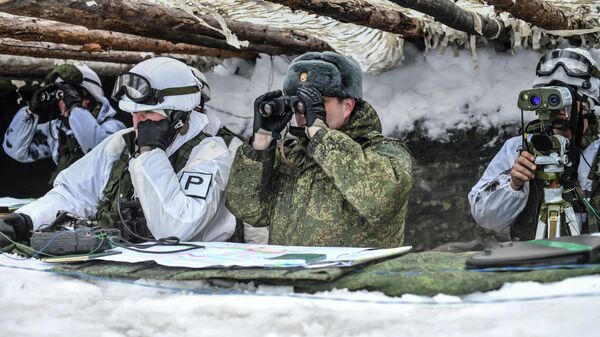 Военнослужащие во время совместных военных учений Россия-Белоруссия на полигоне Мулино в Нижегородской области