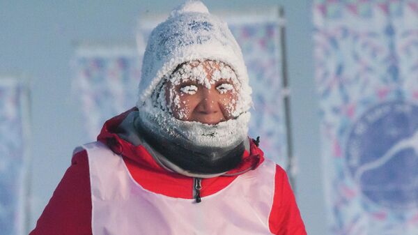 Участник самого холодного марафона в Якутии