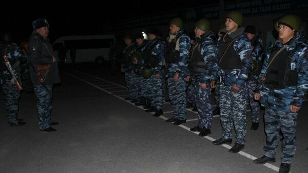 Киргизские военнослужащие на киргизско-таджикской границе. Кадр видео