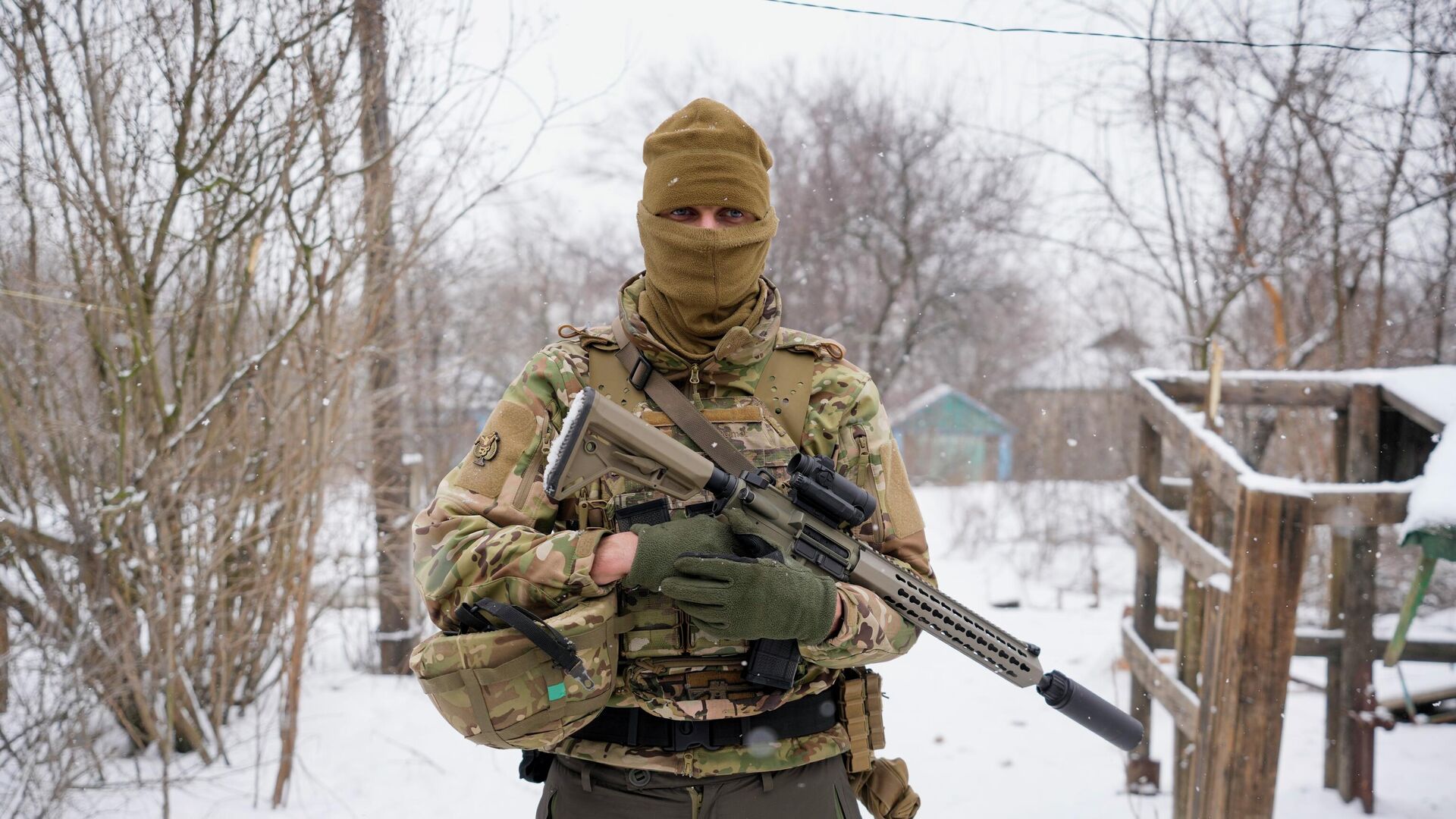Украинский снайпер в Луганской области - РИА Новости, 1920, 01.02.2022