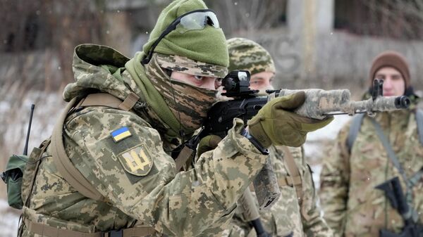 Учения сил территориальной обороны Украины под Киевом