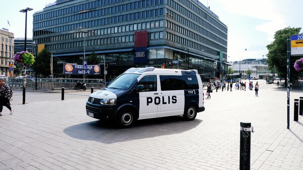 Полицейский фургон в Хельсинки, Финляндия
