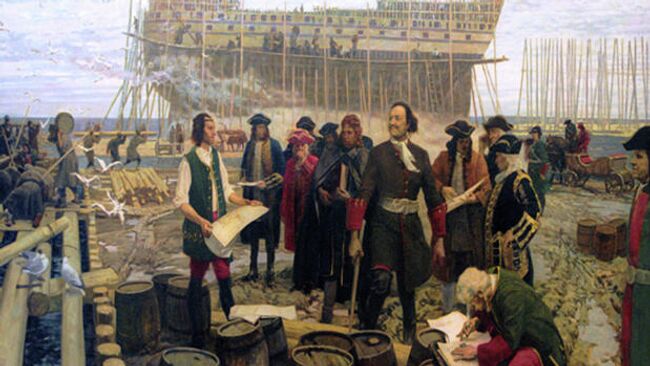 Репродукция картины А.М. Самсонова Петр I