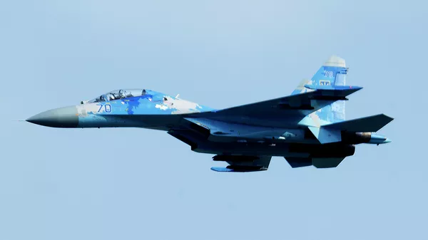 Az ukrán légierő Szu-27-es vadászgépe