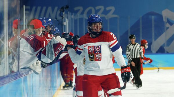 Хоккеистка сборной Чехии Тереза Радова на Олимпийских играх в Пекине