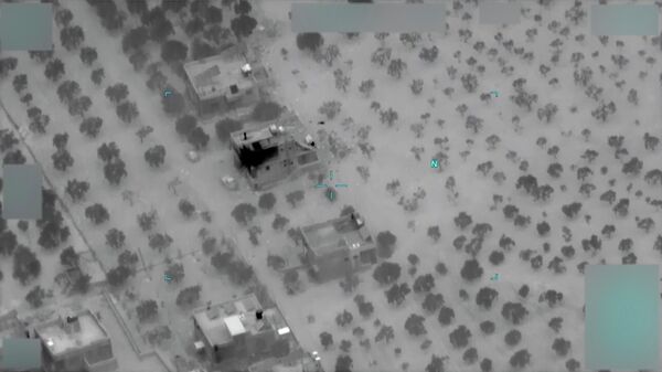 Снимок с места спецоперации по ликвидации главаря террористической группировки Исламское государство* (запрещена в РФ) Абу Ибрагима аль-Хашими аль-Курейши на северо-западе Сирии