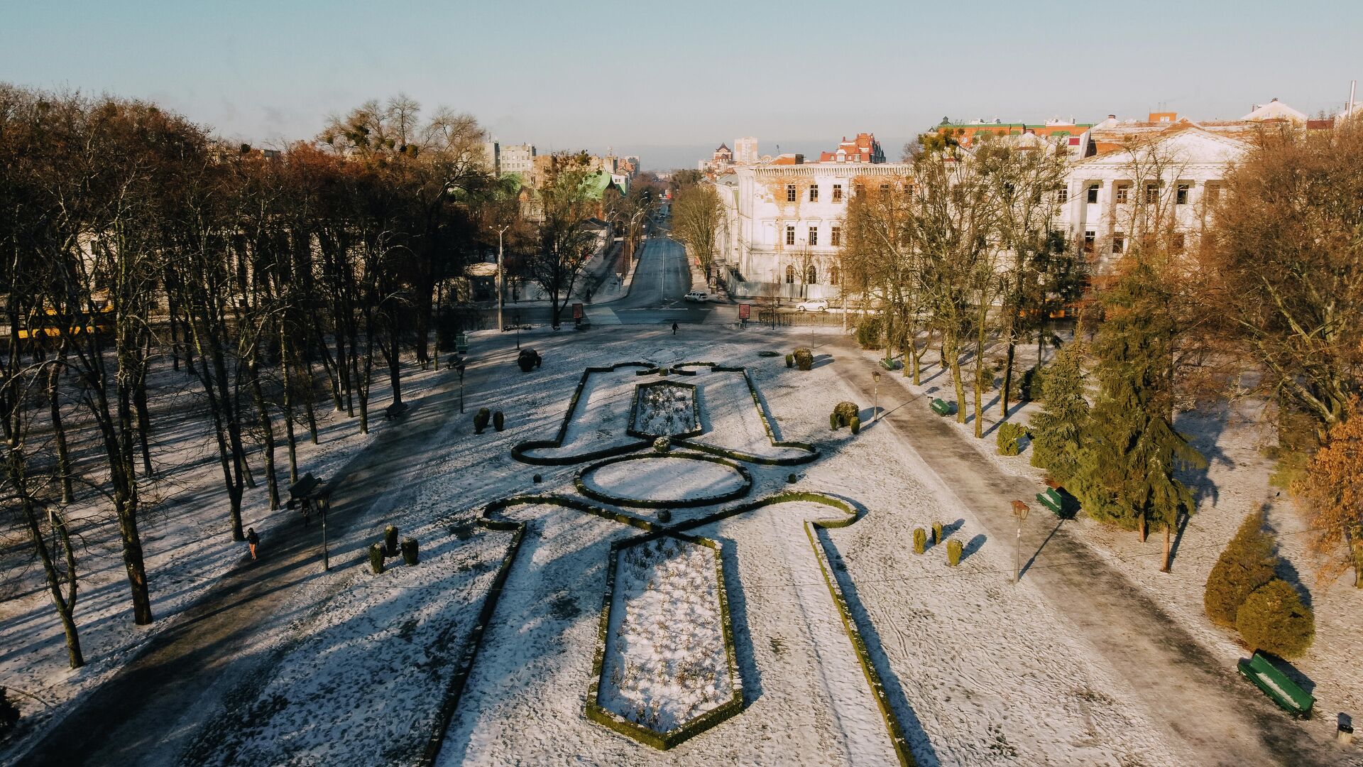 Вид на одну из улиц Полтавы зимой. Архивное фото - РИА Новости, 1920, 21.01.2023