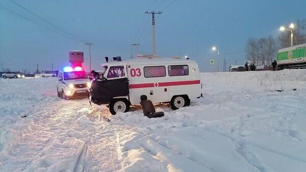 ДТП с участием автомобиля скорой помощи в селе Бильчир Осинского района Иркутской области