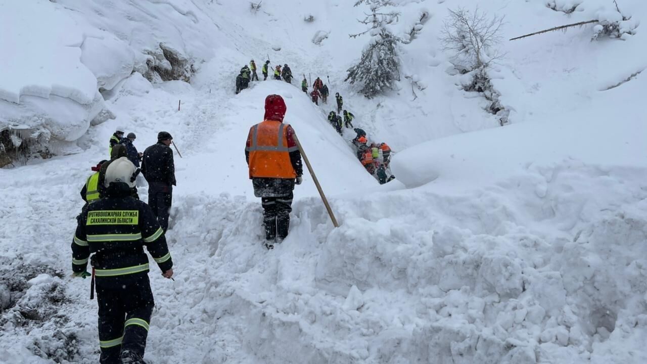 Сход снежной лавины на территории ООО Солнцевский угольный разрез в Углегорске - РИА Новости, 1920, 05.02.2022