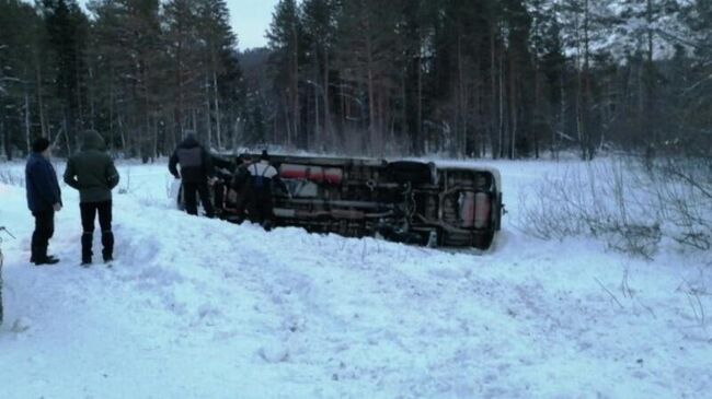 ДТП с участием рейсового автобуса на автодороге Белорецк — Отнурок в Башкирии