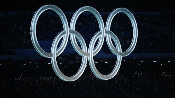 Олимпийские кольца в Пекине