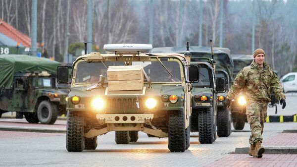 Американские военные автомобили в Ясенке, Польша