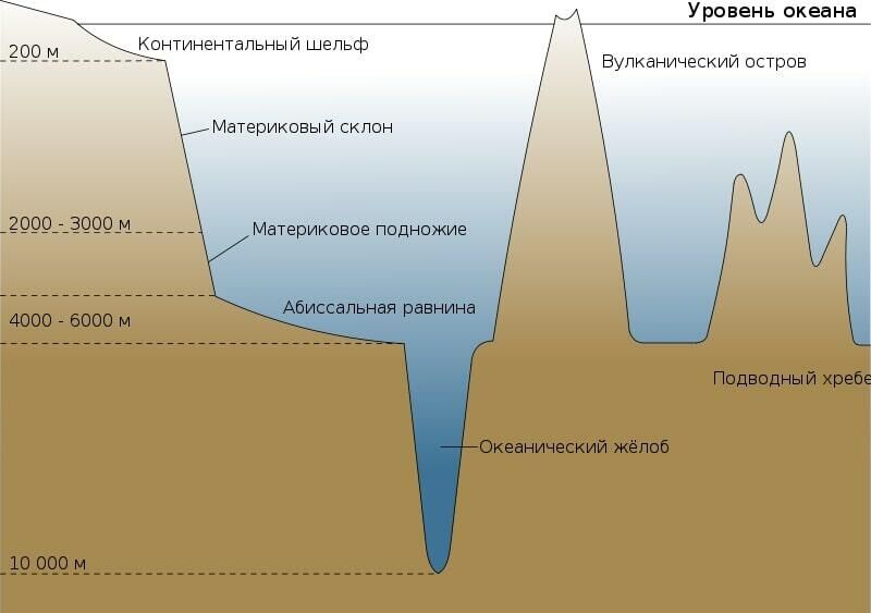 Строение морского дна и положение абиссальных равнин - РИА Новости, 1920, 07.02.2022