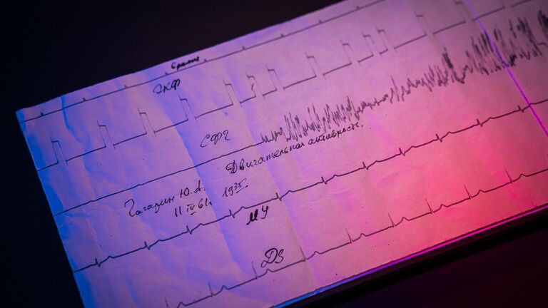 Кардиограмма Юрия Гагарина в Московском музее космонавтики