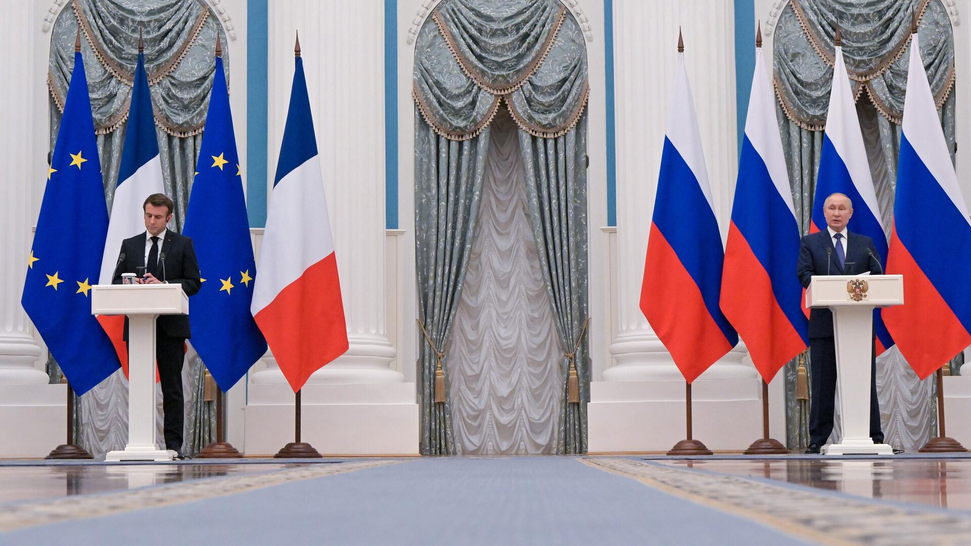 Переговоры президента России и Франции