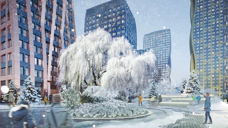 Проект парка на территории Южного порта в Москве Проект парка на территории Южного порта в Москве