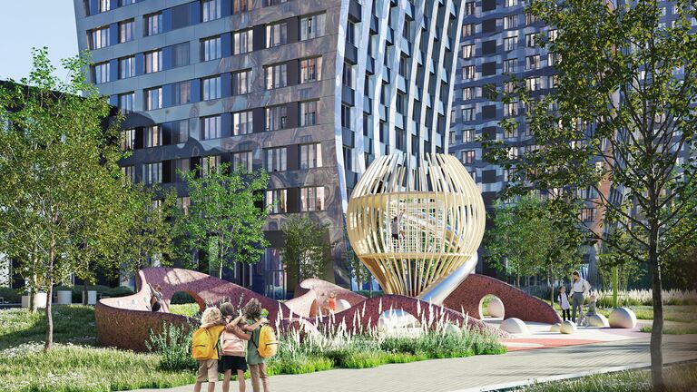 Проект парка на территории Южного порта в Москве Проект парка на территории Южного порта в Москве