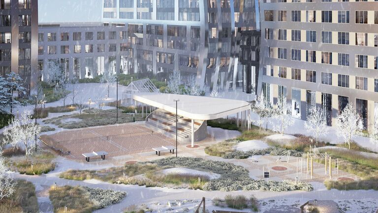 Проект парка на территории Южного порта в Москве Проект парка на территории Южного порта в Москве