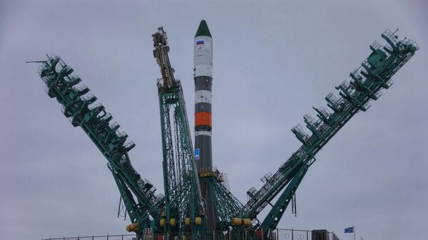 Ракета Союз-2.1а с грузовым кораблем Прогресс МС-19 и грузами для экипажа МКС-66 на космодроме Байконур