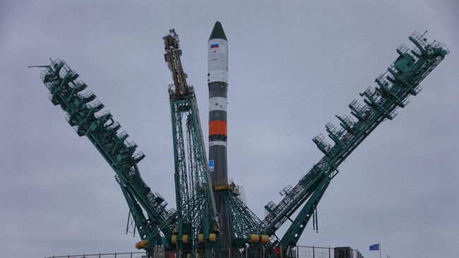 Ракета Союз-2.1а с грузовым кораблем Прогресс МС-19 и грузами для экипажа МКС-66 на космодроме Байконур