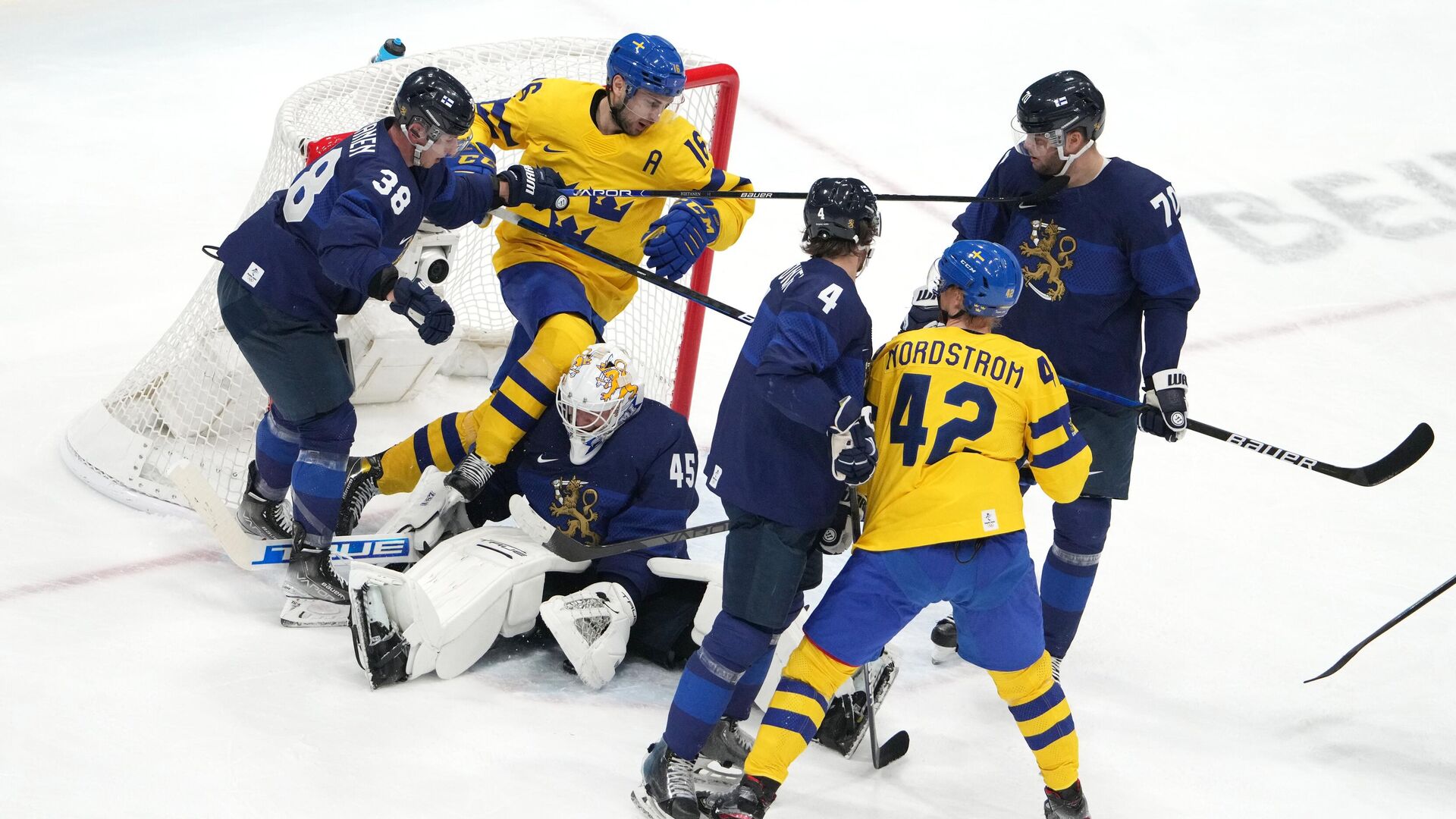 Олимпиада-2022. Хоккей. Мужчины. Финляндия - Швеция - РИА Новости, 1920, 13.02.2022