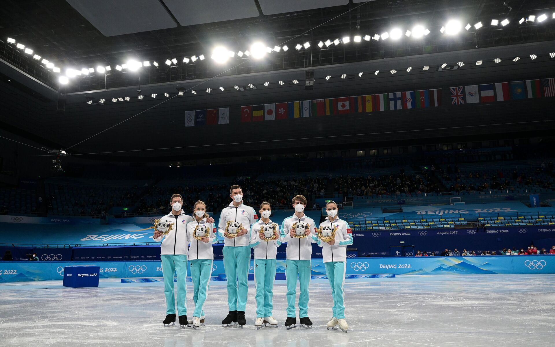 Gold medal winners of the Russian national team (ROC team) in the team competitions in figure skating at the XXIV Winter Olympic Games in Beijing - RIA Novosti, 1920, 02/07/2023