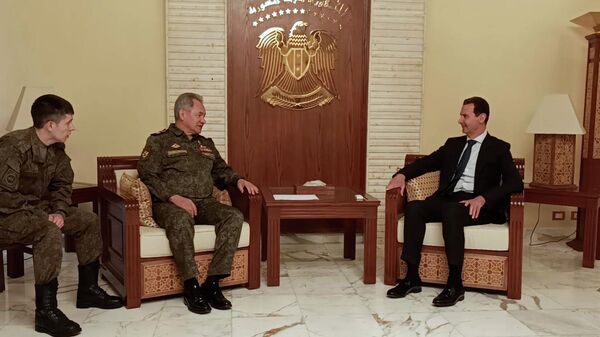 Сергей Шойгу на встрече с президентом Сирии Башаром Асадом